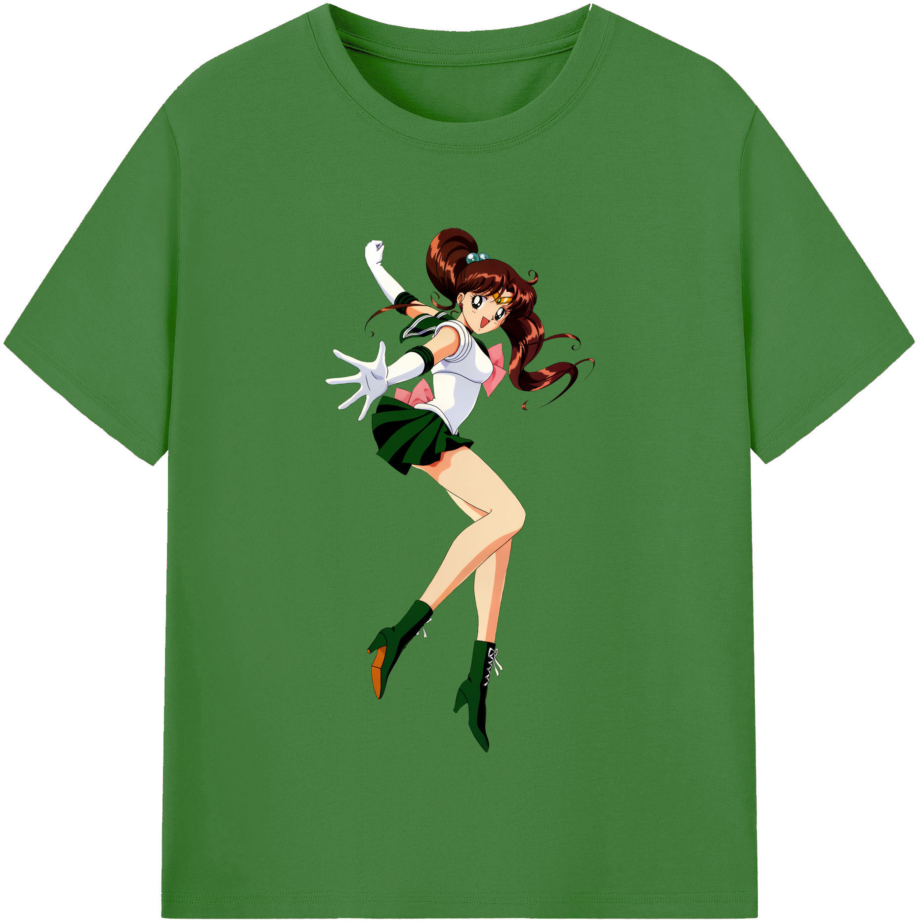 （画像用） 美少女戦士セーラームーン 木野 まこと きの まこと Sailor Moon Kino Makoto （セーラージュピター；Sailor Jupiter） レディースカジュアルプリントTシャツ（綿100％）